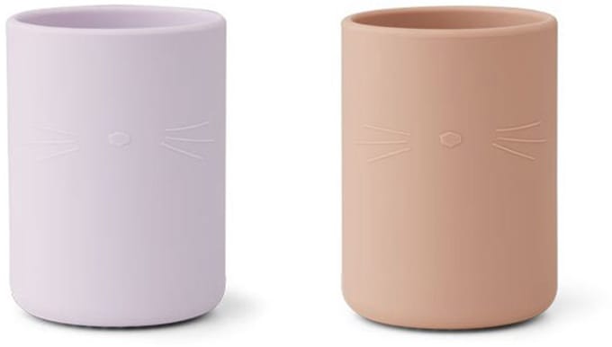 Drinkbekers Ethan cup Cat light lavender rose - Liewood