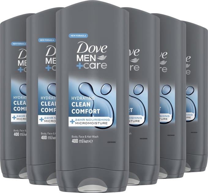 Dove - 3-in-1 Douchegel - Clean Comfort - 6 x 400 ml