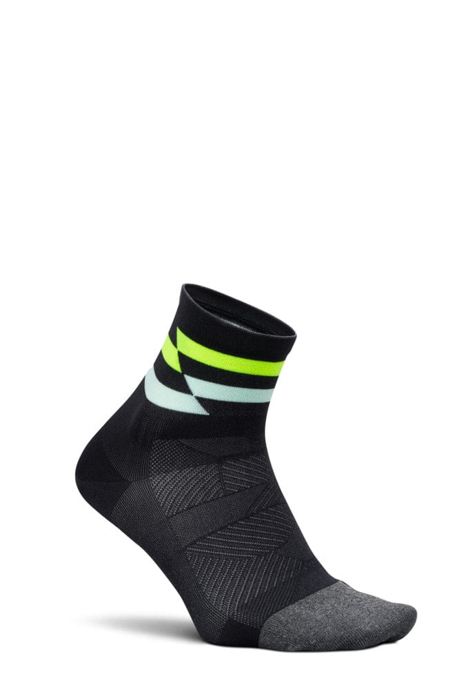 Feetures - Elite Ultra Light Quarter - Night Track - Zwart-Groen-Blauw / MEDIUM