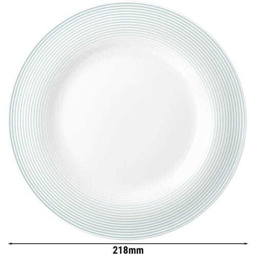 (6 stuks) SELTMANN WEIDEN Bord - plat - Ø 215mm - Arctisch blauw Wit / Blauw