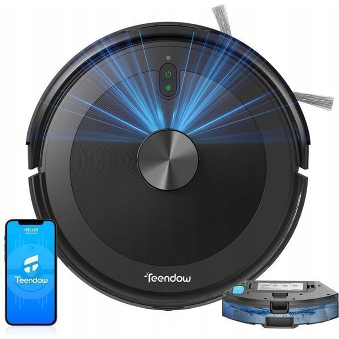 Aspirateur robot - TEENDOW - D10S Plus - 3200 mAh - 5000 Pa - Compatible application de contrôle