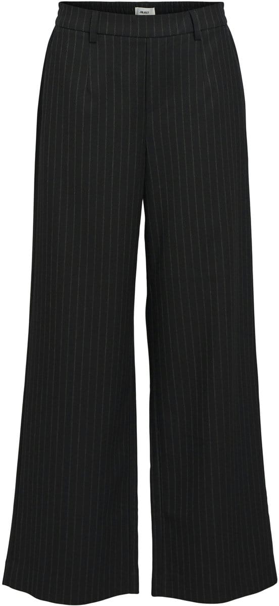 Object Objlisa Wide Pant Broeken Dames - Zwart - Maat 38