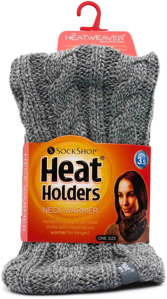 Heat Holders, Superwarme Dames Nekwarmer Marlow, Light Grey, One Size