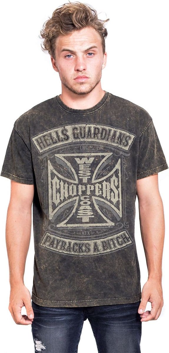 WCC- West Coast Choppers -T-shirt Hells Guardians Marlite en goud