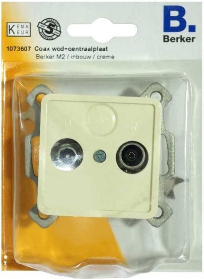 BERKER M2 coax wcd+centraalplaat, inbouw | CREME