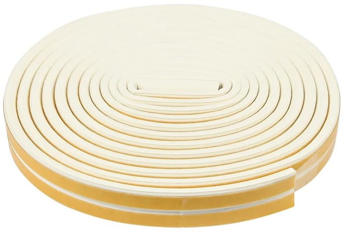 Tochtstrip 2 stuks - Wit - 2 x 3 M - D profiel - Rubber - Weerbestendig