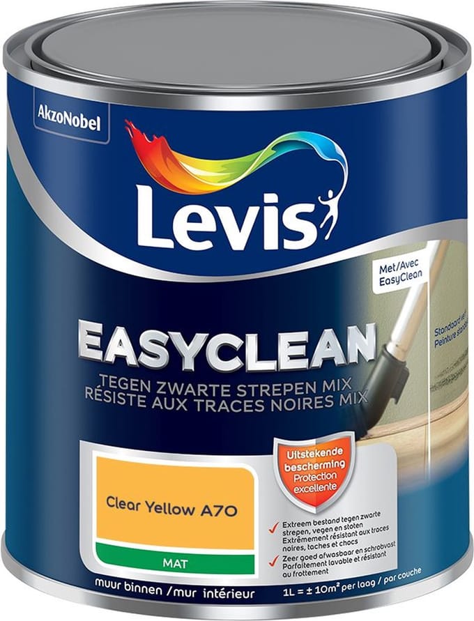 Levis - Easyclean Tegen Zwarte Strepen Mix - Clear Yellow A70 - Mengverf - 1 L