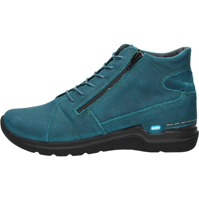 Wolky Why Veterschoenen Hoog - Petrol - Maat 39