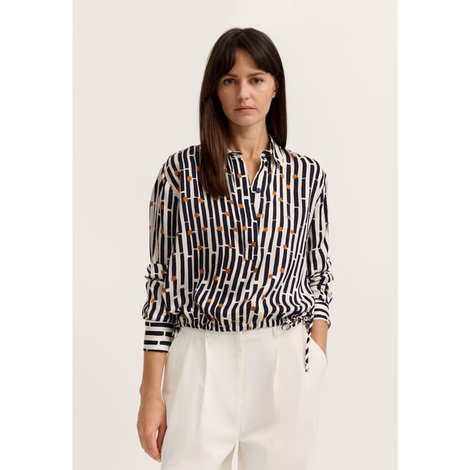 Bugatti Damen Blouse met grafische print van viscose
