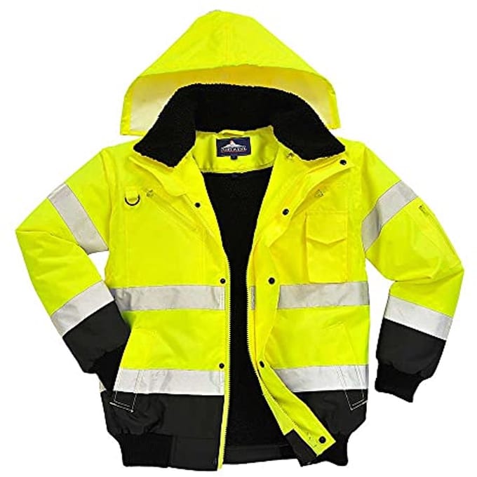 Hi-Vis Contrast Bomberjack - Grote Maat - Geel/Zwart