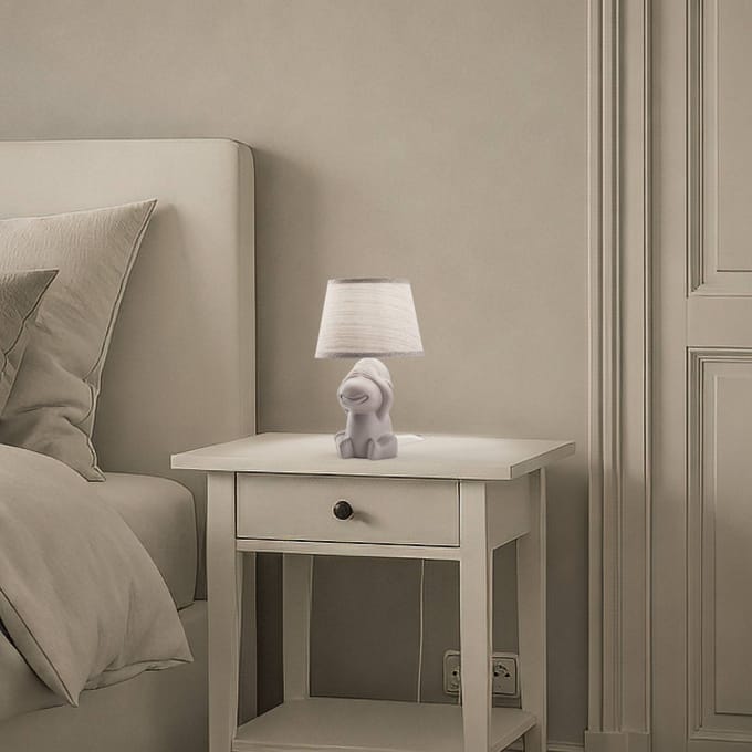 ONLI Monkey tafellamp, bruin, keramiek, 28 cm hoog, E14