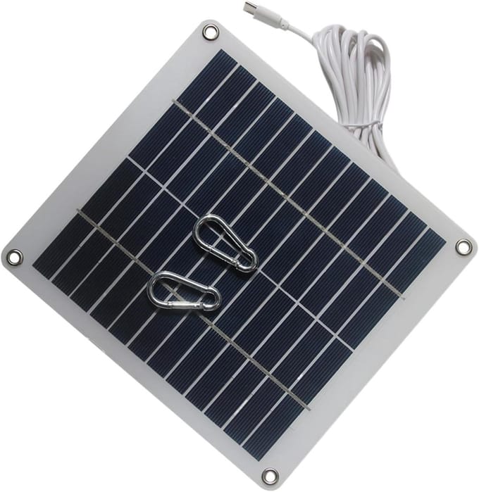 Zonnepaneel - Solar Charger - Camera Opladen - Waterdicht Ontwerp - 50W 12V - Zwart
