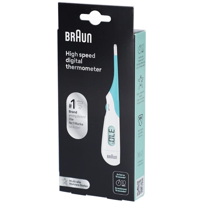 BRAUN PRT1000CE digitale thermometer, snelle meting, nauwkeurige lichaamstemperatuurmeting