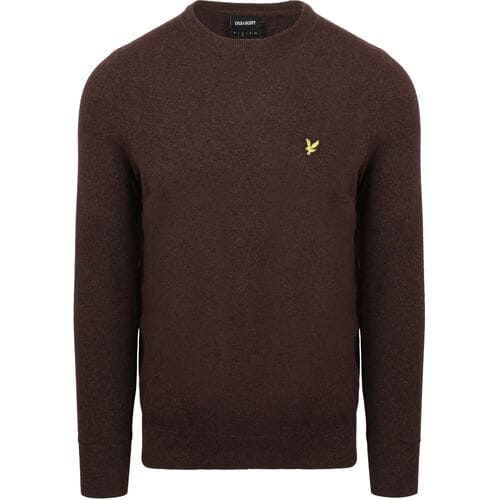 Lyle & Scott Pullover Lamswol Bruin - Maat XXL - Heren - Pullovers