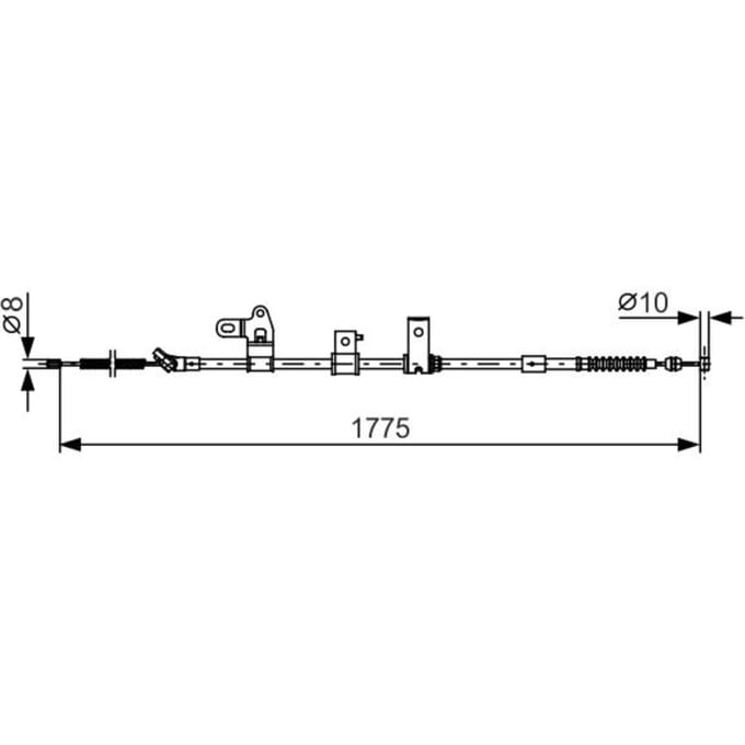 Kabel, parkeerrem BOSCH 1 987 482 347