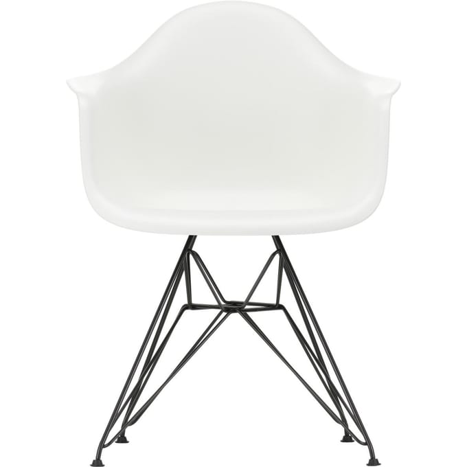 Vitra - DAR Eames Plastic Armchair - wit - zwart