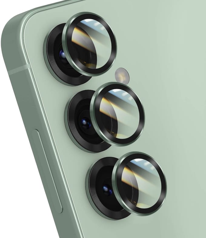 Forcell, Lens Protector geschikt voor Galaxy S24 / S25 - Premium Series, Bleekgroen