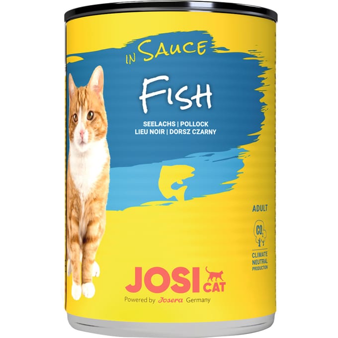 24x 415g JosiCat in Saus Vis Kattenvoer Nat
