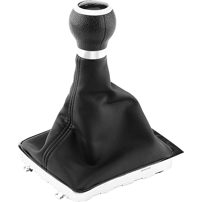 5 Versnellingen Auto Versnellingspook Knop Versnellingspook Gaiter Boot Frame Kit voor Passat B6 20062010 black