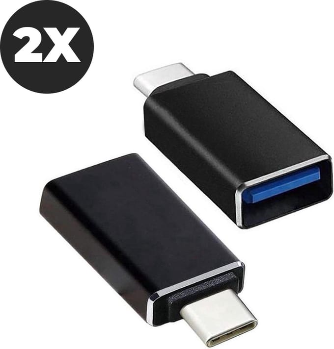 USB C naar USB 3.0 Converter / Splitter - USB-C verloopstuk voor Macbook - 2st.