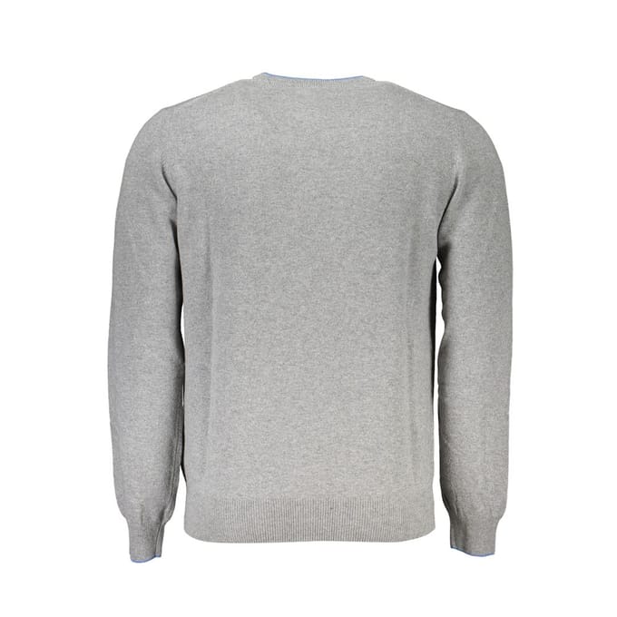 Crew Neck Trui Grijs Met Lange Mouwen