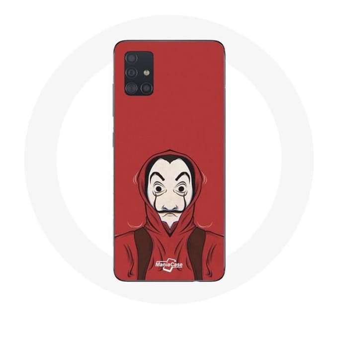 Coque - MANIACASE - Samsung Galaxy A51 - Souple - Rouge - Masque Dali