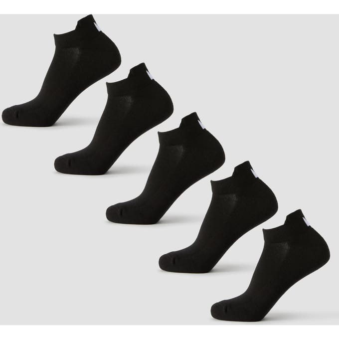 MP Unisex Sneakersokken (5 Pack) - Zwart - UK 2-5