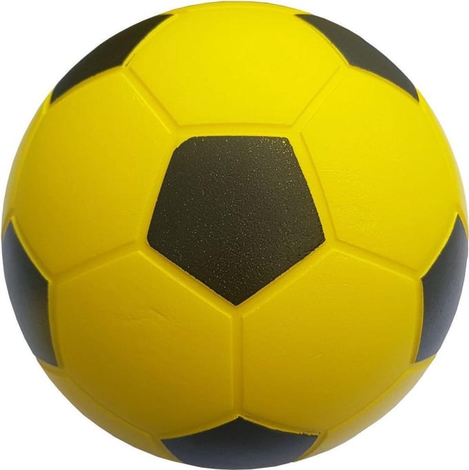 Coated Foamvoetbal Geel, Verzwaard, Indoor Voetbal