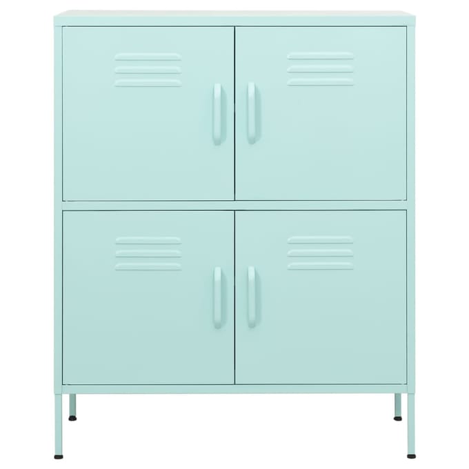 vidaXL - Opbergkast - 80x35x101,5 - cm - staal - mint