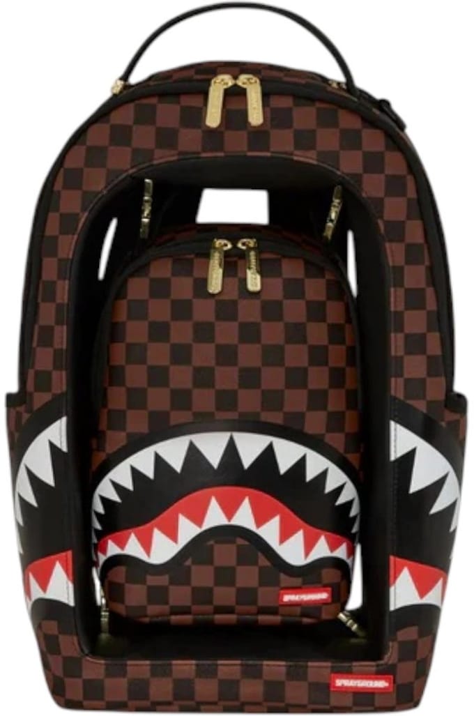 Spraground Tas Bruin 910B7223 Sharks in a hole in Paris