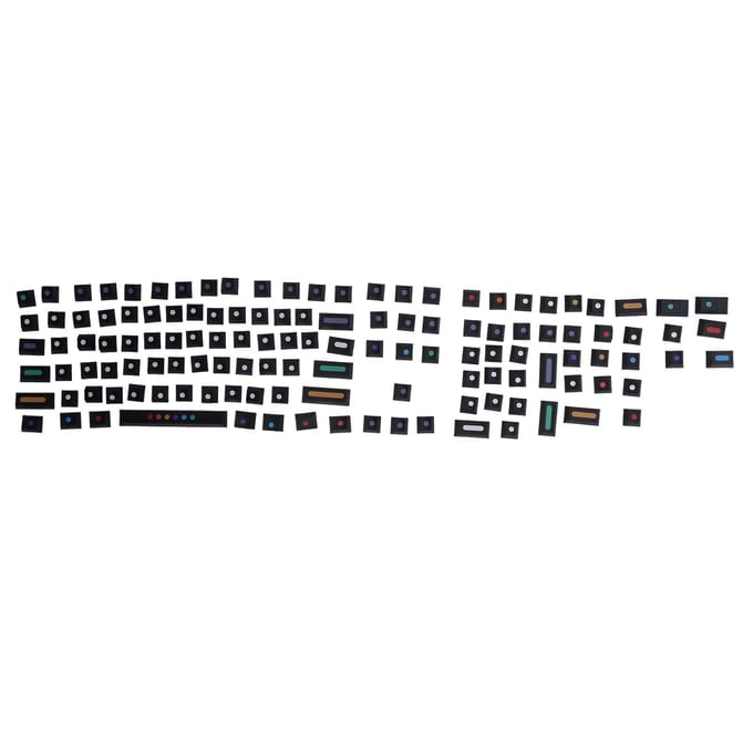 Touche à Point Dye Sublimation Clavier Mécanique Compatible avec 6164688796104108Blanc noir