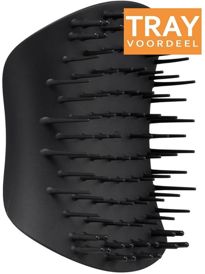 TANGLE TEEZER THE SCALP EXFOLIATOR & MASSAGER ONYX BLACK HAARBORSTEL 4 X 1 STUK