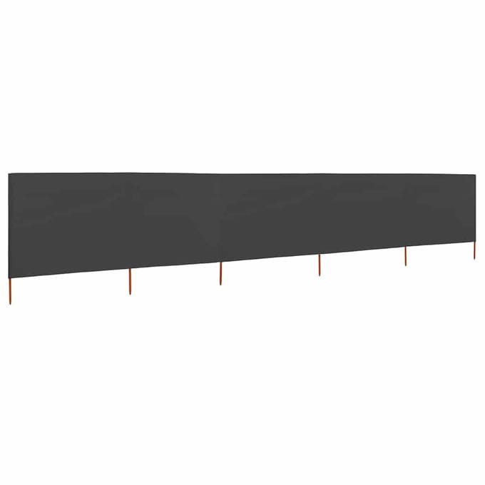 vidaXL - Windscherm - 5-panelen - 600x120 - cm - stof - antraciet