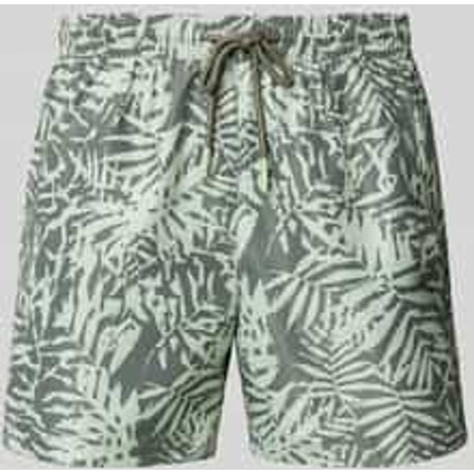 Zwemshort Lago, met lichtgroen dessin