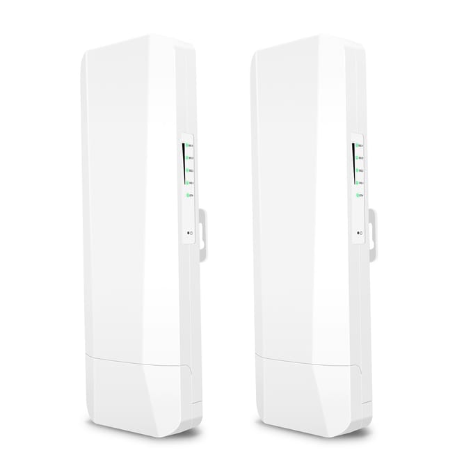 Pont sans fil pour caméras de surveillance et de sécurité extérieures 5,8 GHz, sans câblage, pour ascenseur one pair EU PLUG blanc