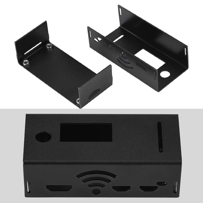 Behuizing van aluminiumlegering Beschermhoes voor Raspberry Pi ZERO Zwart