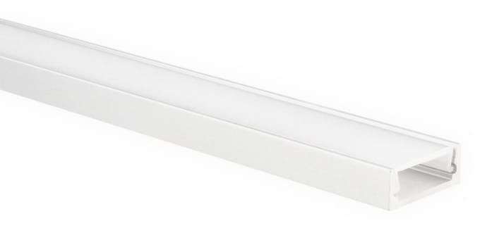 LED strip profiel Felita wit extra laag 1m incl. melkwitte afdekkap
