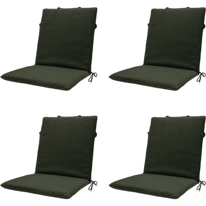 Madison - Stapelstoelkussen Green canvas eco+ - Ca. 97x49 cm - Set van 4