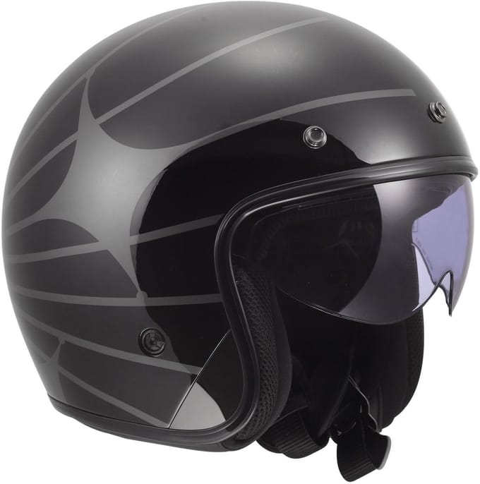 LS2 Helm Bob II Cosmic OF601 zwart / grijs maat L