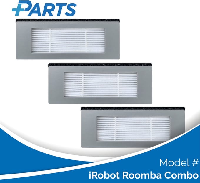 iRobot Roomba Combo Filters (3 Stuks, Plus.Parts® alternatief voor 4720114)