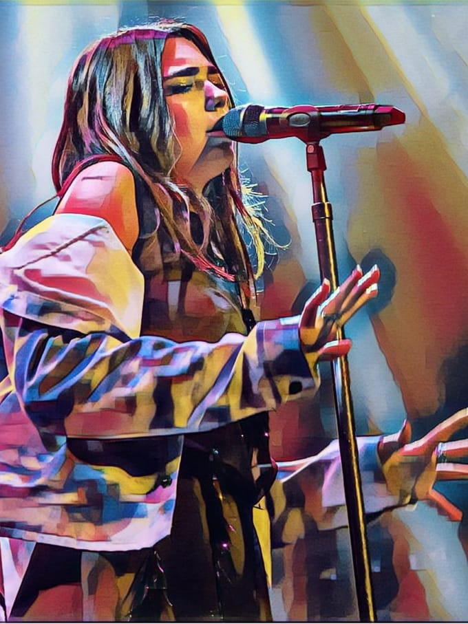 Dua Lipa 1-1 - Canvas - 50 x 70 cm