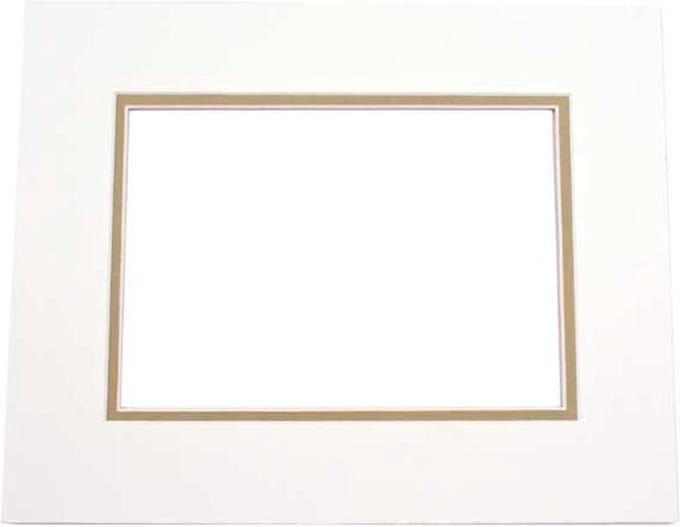 Passepartout Dubbeldik Ivoor/Olijfgroen 45,7x61cm (10 stuks)