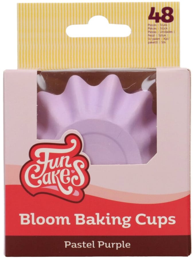 FunCakes - Bloom Baking Cups - Metallic Paars pk/48 - Cupcake