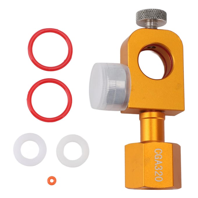 CGA320 CO2-navuladapter met drukmeter Soda-navuladapter voor DUO Carbonator Soda