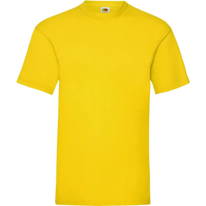 Fruit of the Loom Heren Valueweight T-Shirt (Geel)