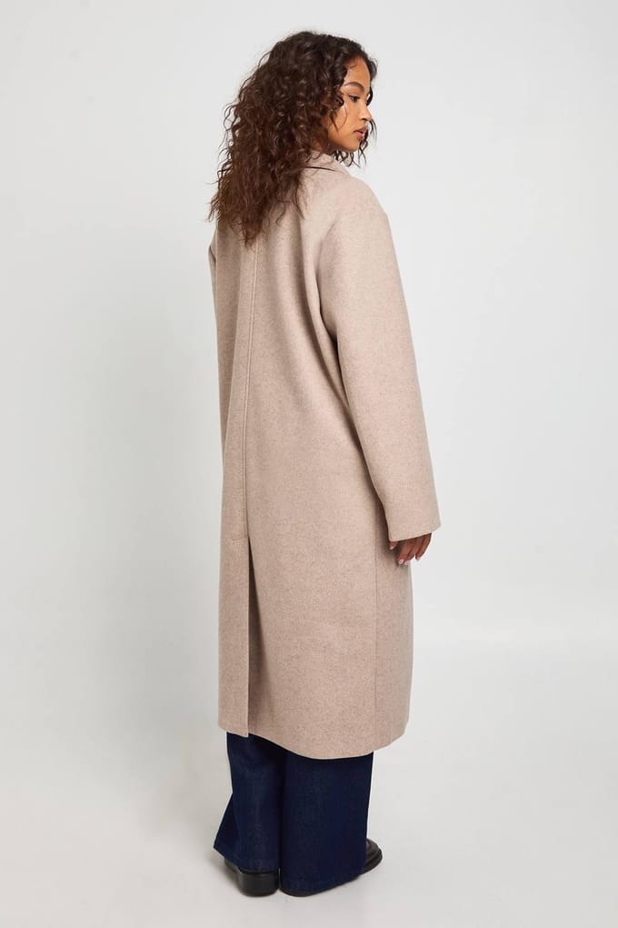 boohoo Dames Maxi Toggle Detail Duffle Coat | Stone | Maat: 8