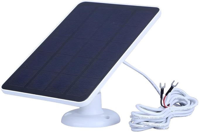 Zonnepaneel Set - Energie Oplader - Camera Voeden - Waterdicht Ontwerp - 2 Stuks - Wit