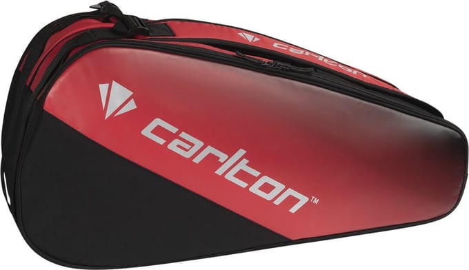 Carlton- Team 2 Compartment Racket Bag- Black/Yellow- Badminton Tas