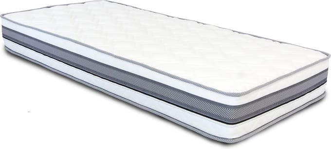 Matras 100x220x25cm koudschuim 7-zonepocketvering met luxe 3D bamboo tijk.