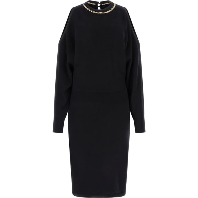 GUESS Abel Chain Cut Out D Jet Black A996 Größe: 44 | Midikleider Outlet | Damen | Schwarz